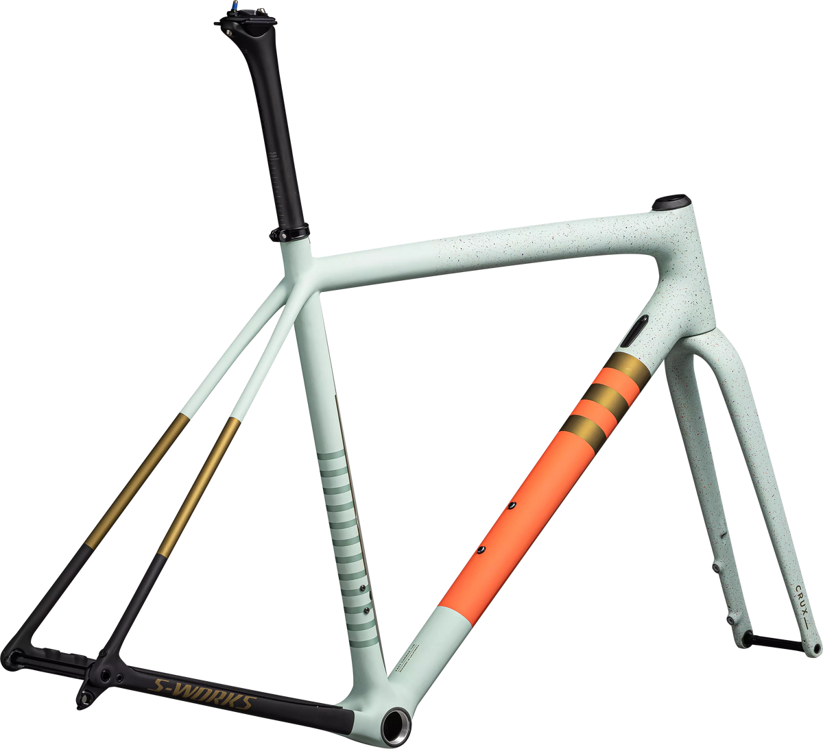 S-Works Crux Frameset - Satin White Sage / Cactus Bloom / Midnight Shadow Speckle