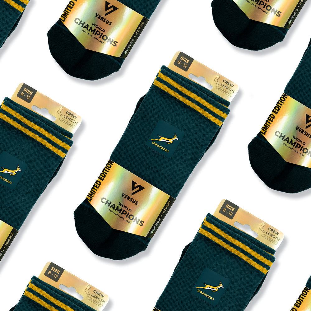 VERSUS Springboks Active Crew Tab Socks