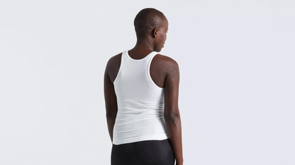 Women's Seamless Light Sleeveless Base Layer - White