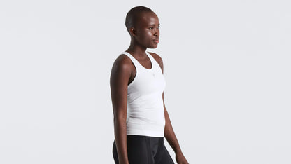 Women's Seamless Light Sleeveless Base Layer - White