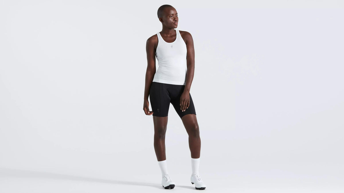 Women's Seamless Light Sleeveless Base Layer - White