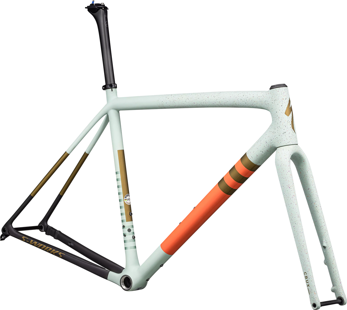 S-Works Crux Frameset - Satin White Sage / Cactus Bloom / Midnight Shadow Speckle
