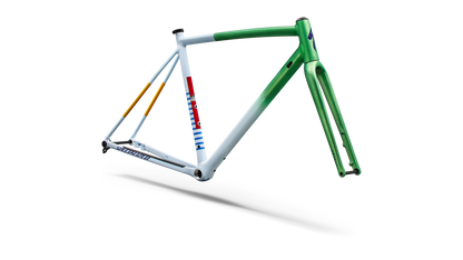 Crux DSW Frameset - D'Aluisio Smartweld Alloy - Oasis Tint Flake Silver Morning Mist / Purple Haze