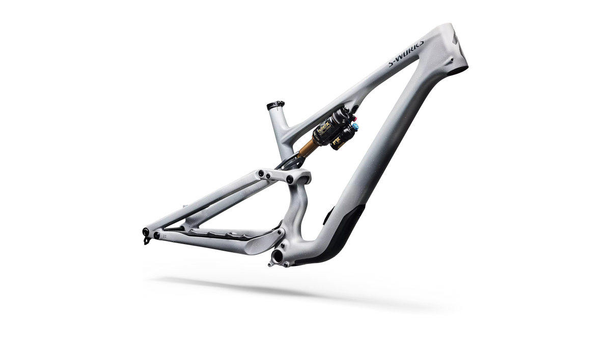 S-Works Stumpjumper 15 EVO Frameset - Satin Shadow Silver / Ashen Grey / Gloss Black Liquid Metal