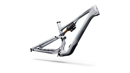 S-Works Stumpjumper 15 EVO Frameset - Satin Shadow Silver / Ashen Grey / Gloss Black Liquid Metal