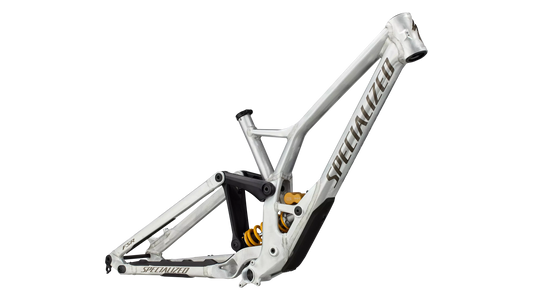 Demo Race Frameset (2025) - Gloss Flake Silver / Gunmetal / Brushed