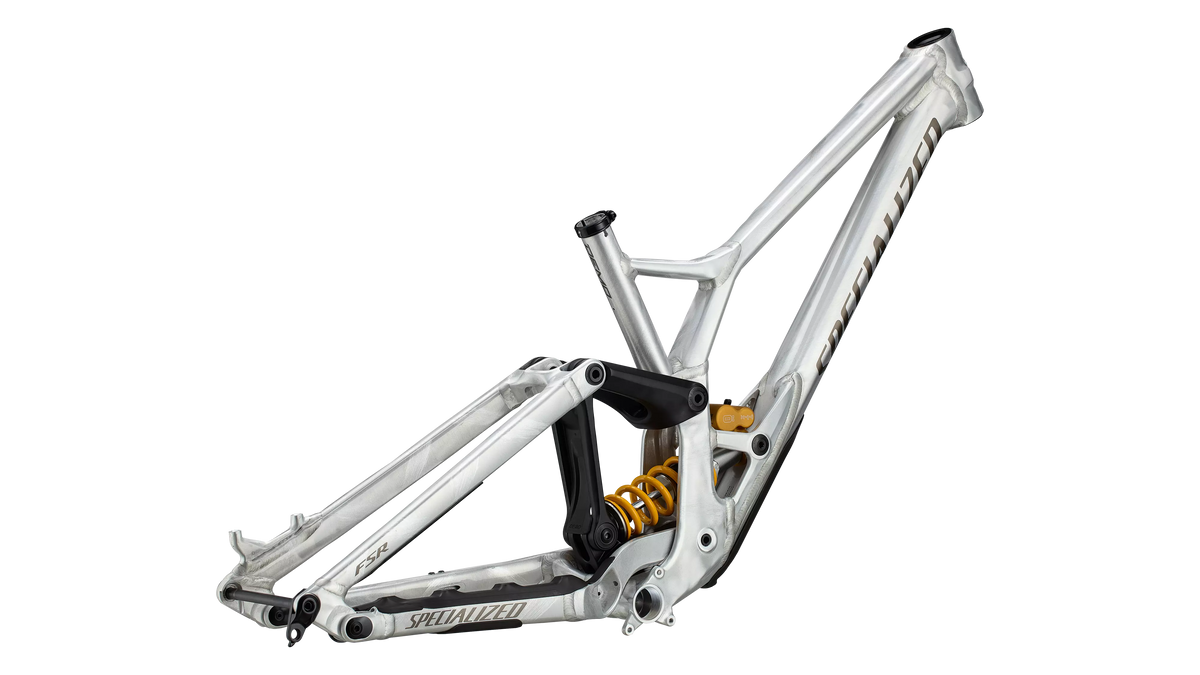 Demo Race Frameset (2025) - Gloss Flake Silver / Gunmetal / Brushed