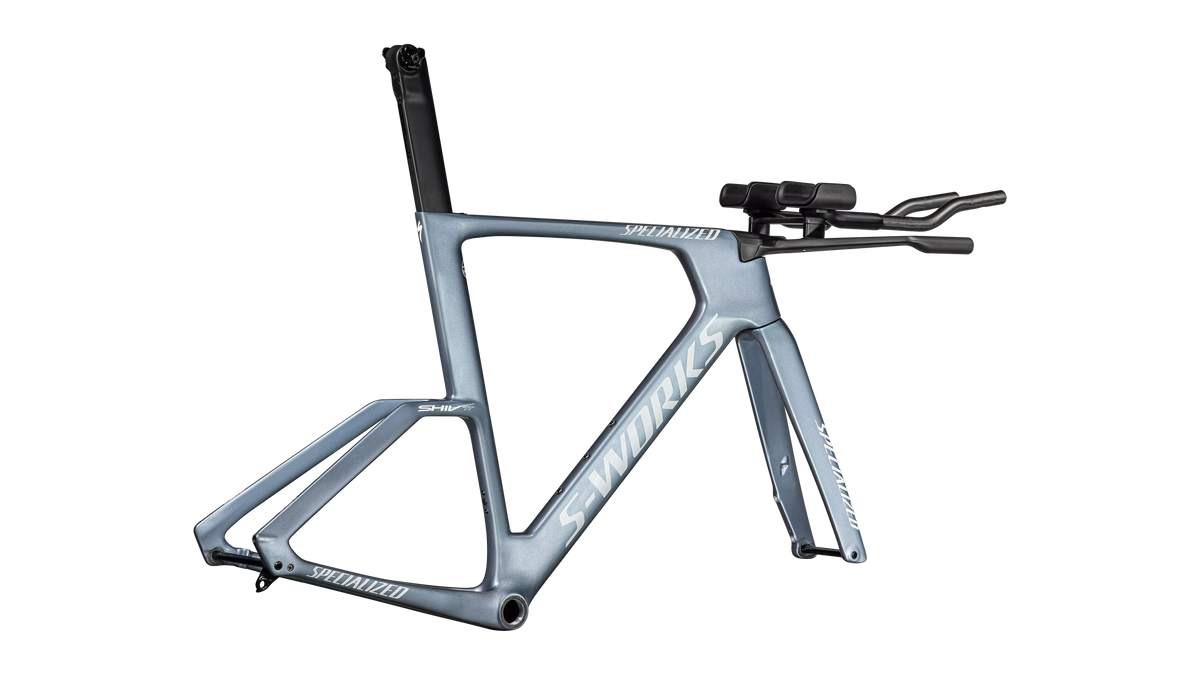 S-Works Shiv TT Disc Module - FACT 11r Carbon (2025) - Gloss Glacial Metallic / Red To Gold Chameleon / Metallic White Silver