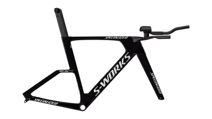 S-Works Shiv TT Disc Module - FACT 11r Carbon (2025) - Gloss Tarmac Black / Metallic White Silver