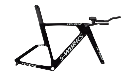 S-Works Shiv TT Disc Module - FACT 11r Carbon (2025) - Gloss Tarmac Black / Metallic White Silver
