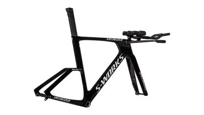S-Works Shiv TT Disc Module - FACT 11r Carbon (2025) - Gloss Tarmac Black / Metallic White Silver
