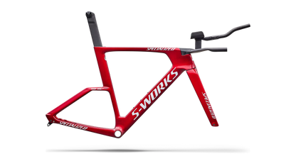 S-Works Shiv TT Disc Module - FACT 11r Carbon (2027) - Gloss Ruby Metallic / Metallic White Silver