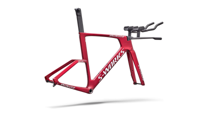 S-Works Shiv TT Disc Module - FACT 11r Carbon (2027) - Gloss Ruby Metallic / Metallic White Silver