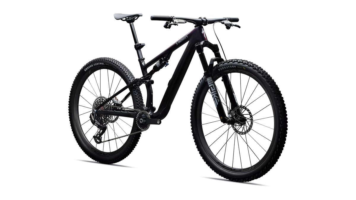 S-Works Epic 8 EVO - SRAM XX SL AXS - Gloss Carbon / Green to Purple Viavi Fade / Brushed Liquid Metal