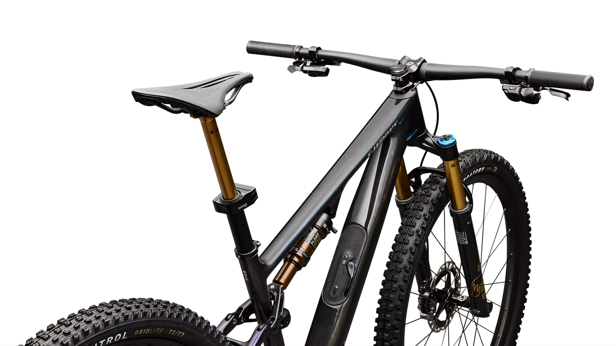 S-Works Epic 8 EVO - Shimano XTR Di2 - Gloss Carbon / Green to Purple Viavi Fade / Brushed Liquid Metal