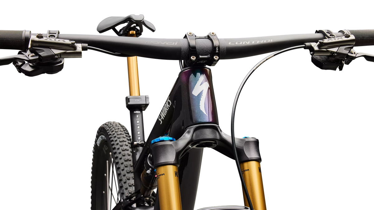 S-Works Epic 8 EVO - Shimano XTR Di2 - Gloss Carbon / Green to Purple Viavi Fade / Brushed Liquid Metal