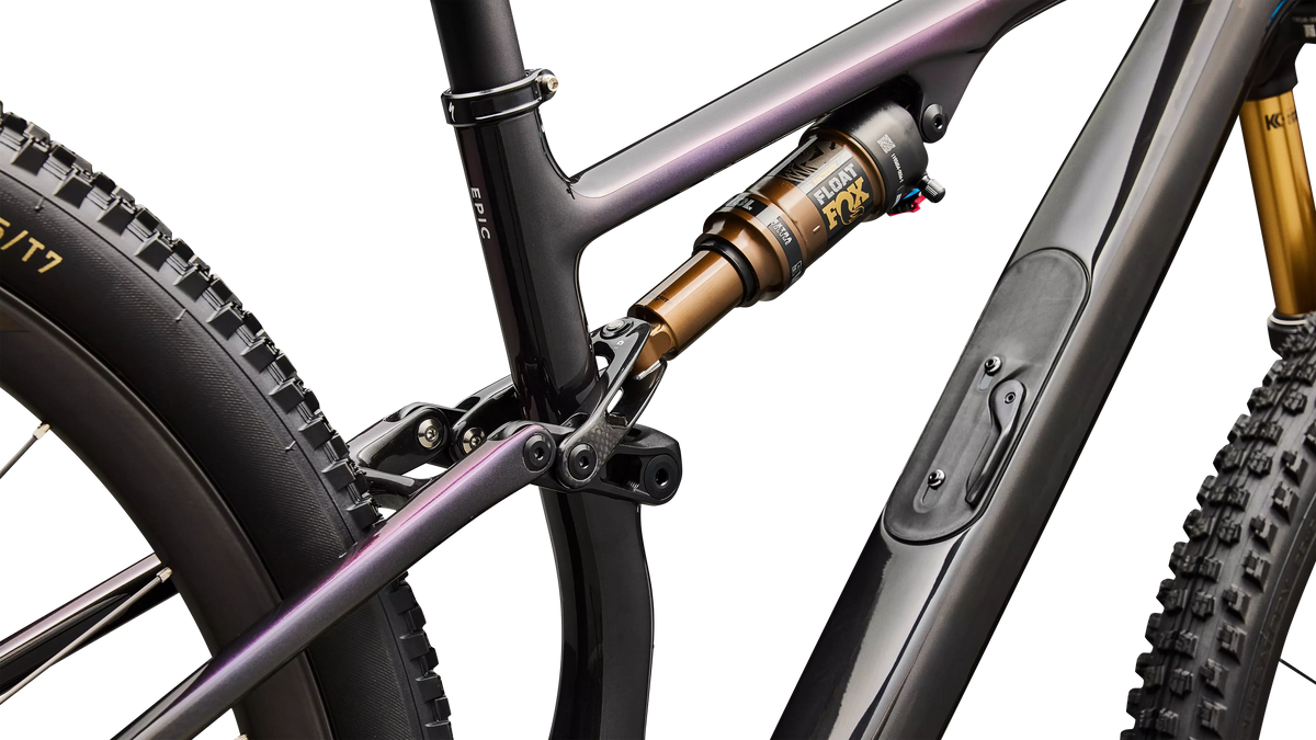 S-Works Epic 8 EVO - Shimano XTR Di2 - Gloss Carbon / Green to Purple Viavi Fade / Brushed Liquid Metal