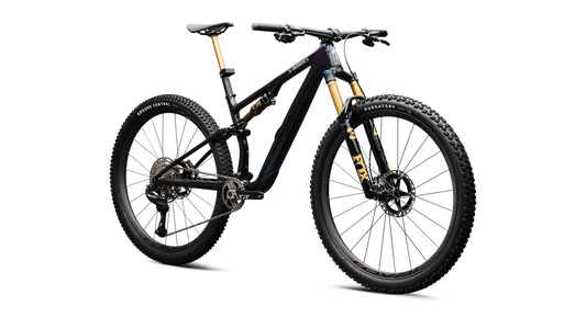 S-Works Epic 8 EVO - Shimano XTR Di2 - Gloss Carbon / Green to Purple Viavi Fade / Brushed Liquid Metal