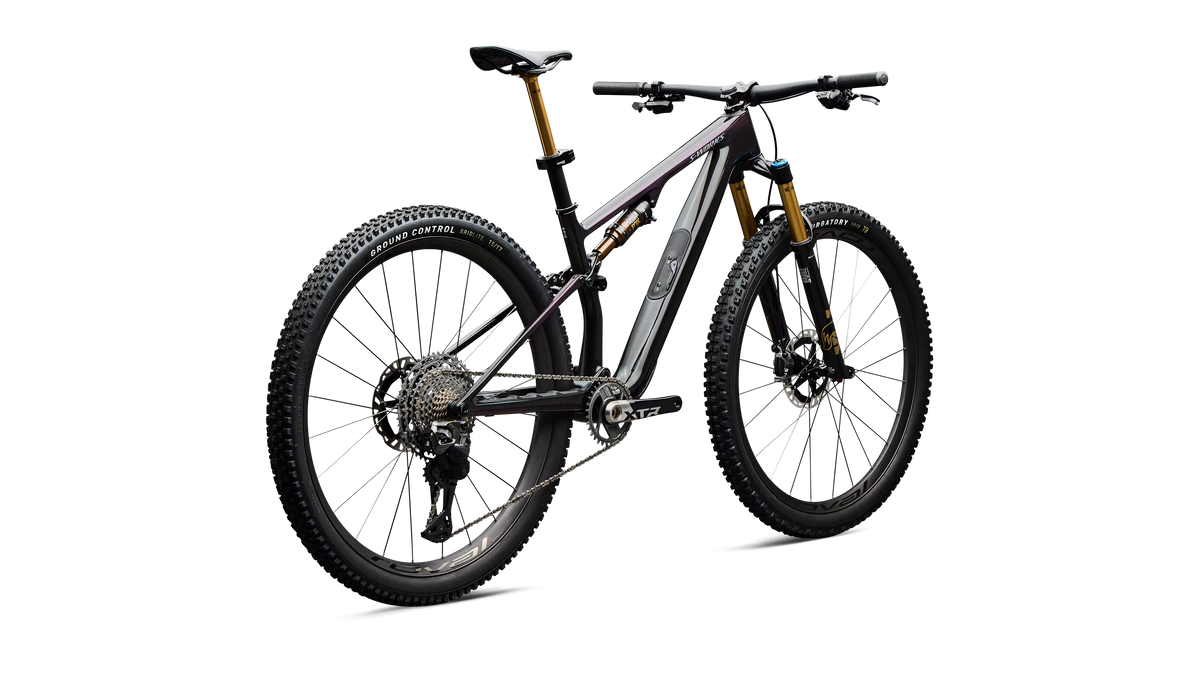 S-Works Epic 8 EVO - Shimano XTR Di2 - Gloss Carbon / Green to Purple Viavi Fade / Brushed Liquid Metal