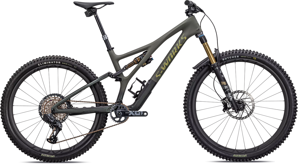 S-Works Stumpjumper LTD - Satin Oak Green / Oak Green Metallic / Gold Ghost Pearl