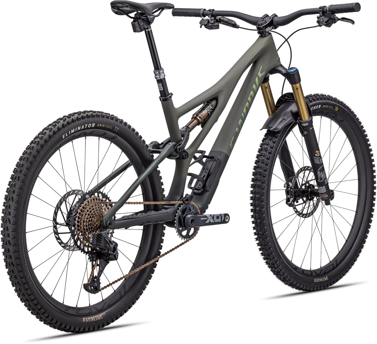 S-Works Stumpjumper LTD - Satin Oak Green / Oak Green Metallic / Gold Ghost Pearl