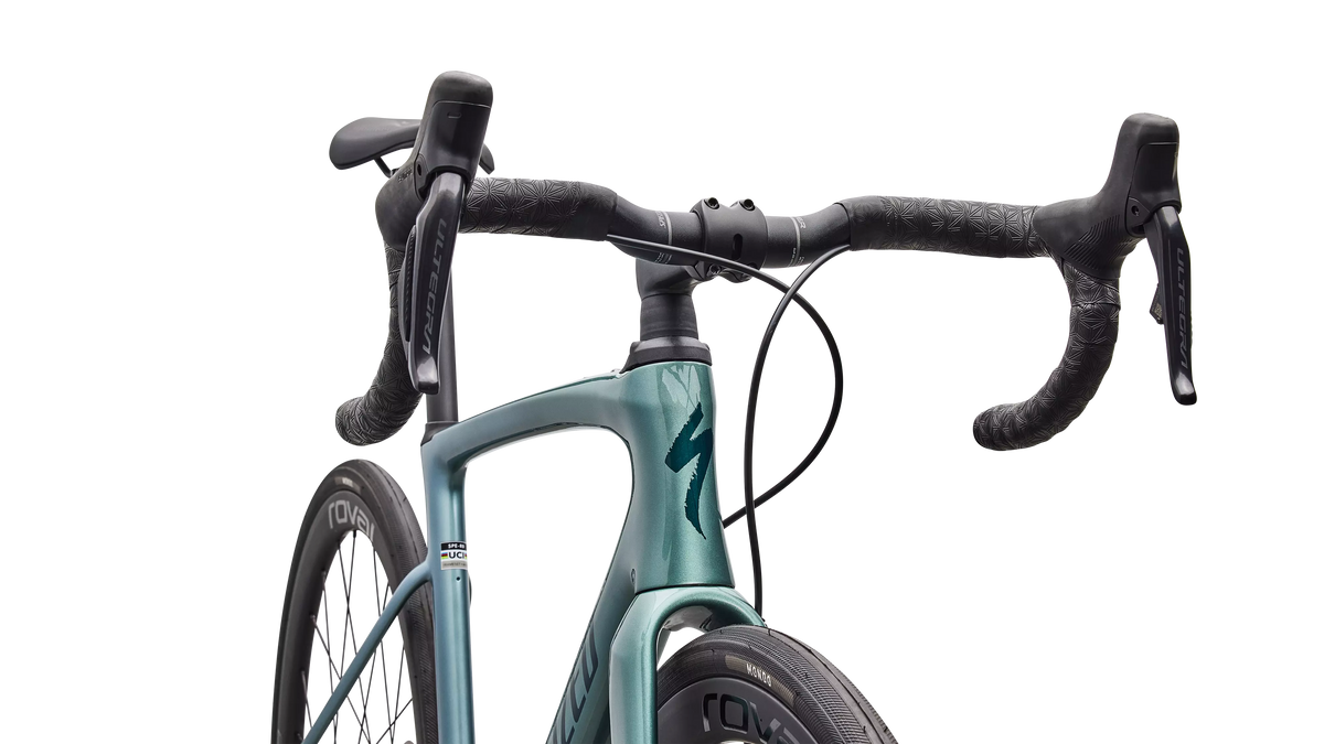 Roubaix SL8 Expert - Shimano Ultegra Di2 - Gloss Fjord Metallic / Pearl / Emerald Metallic
