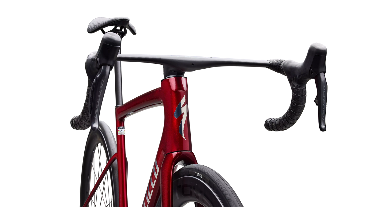 Tarmac SL8 Pro - Shimano Ultegra Di2 (2026) - Gloss Red Sky / Chrome
