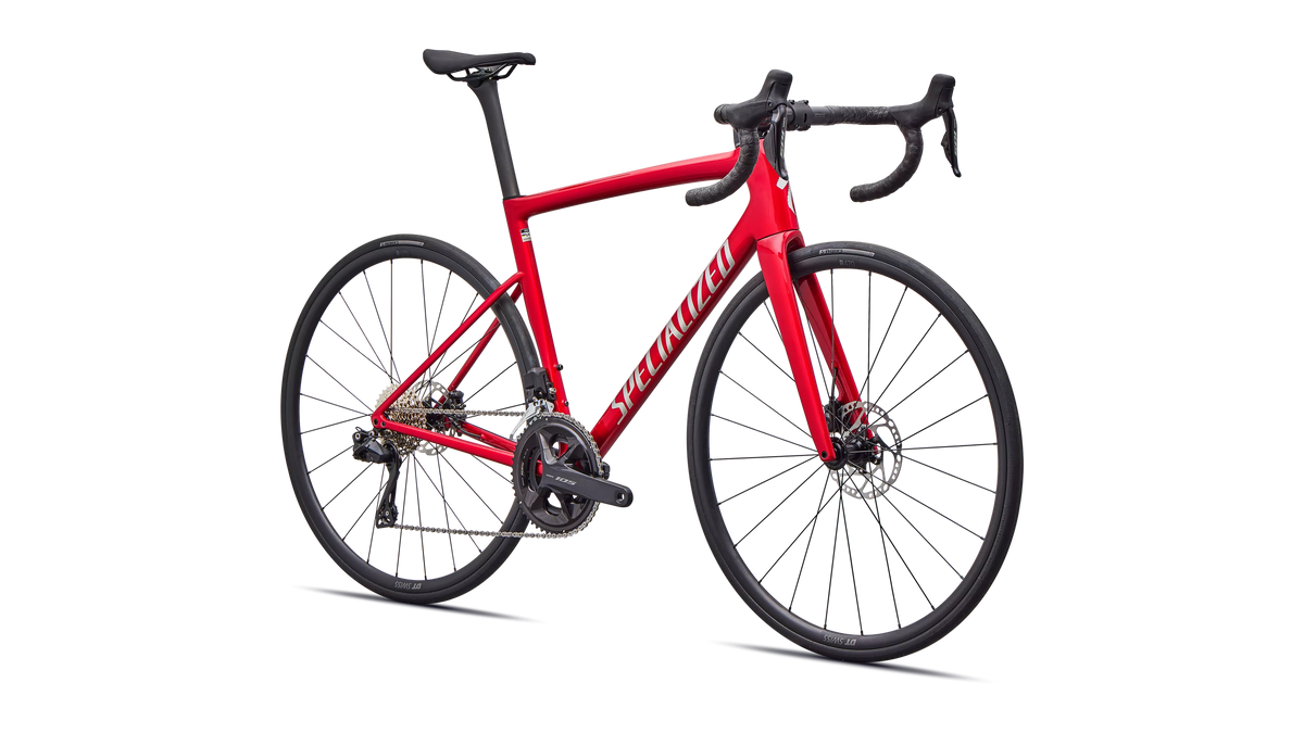 Tarmac SL8 Comp - Shimano 105 Di2 - Gloss Red Tint / Silver Dust