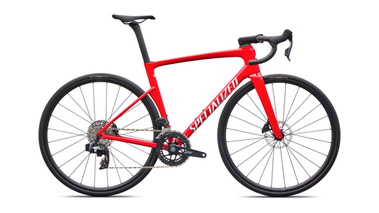 Tarmac SL9 Comp with SRAM Rival AXS - Gloss Vivid Red / White