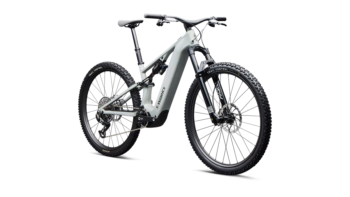 S-Works Turbo Levo R (2027) - Gloss Dolomite Metallic / Chameleon Silver Green / Oak Green Metallic