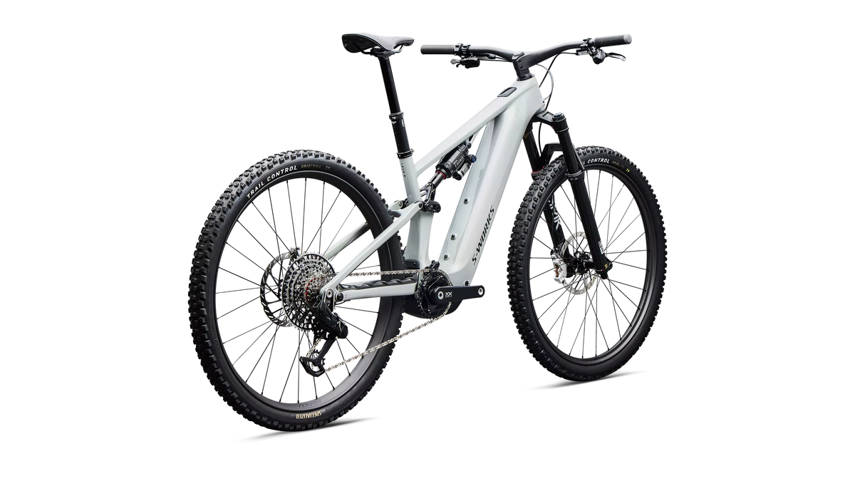 S-Works Turbo Levo R (2027) - Gloss Dolomite Metallic / Chameleon Silver Green / Oak Green Metallic