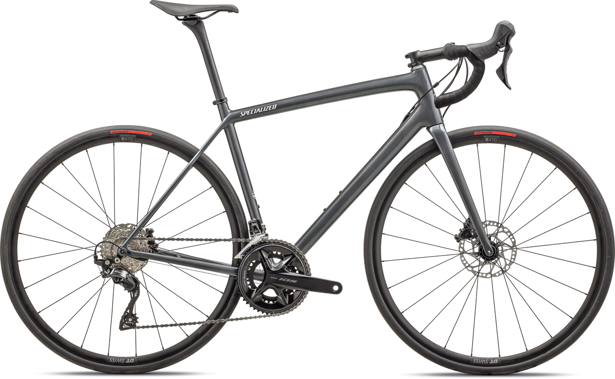 Aethos Sport - Shimano 105 (2025) - Gloss Fog Tint Carbon / Dune White