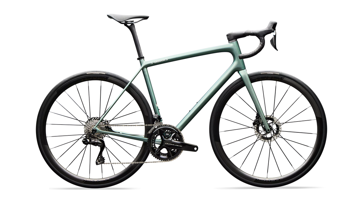 S-Works Aethos 2 - Shimano Dura-Ace Di2 - Gloss Premium Fjord Metallic / Dolomite Metallic