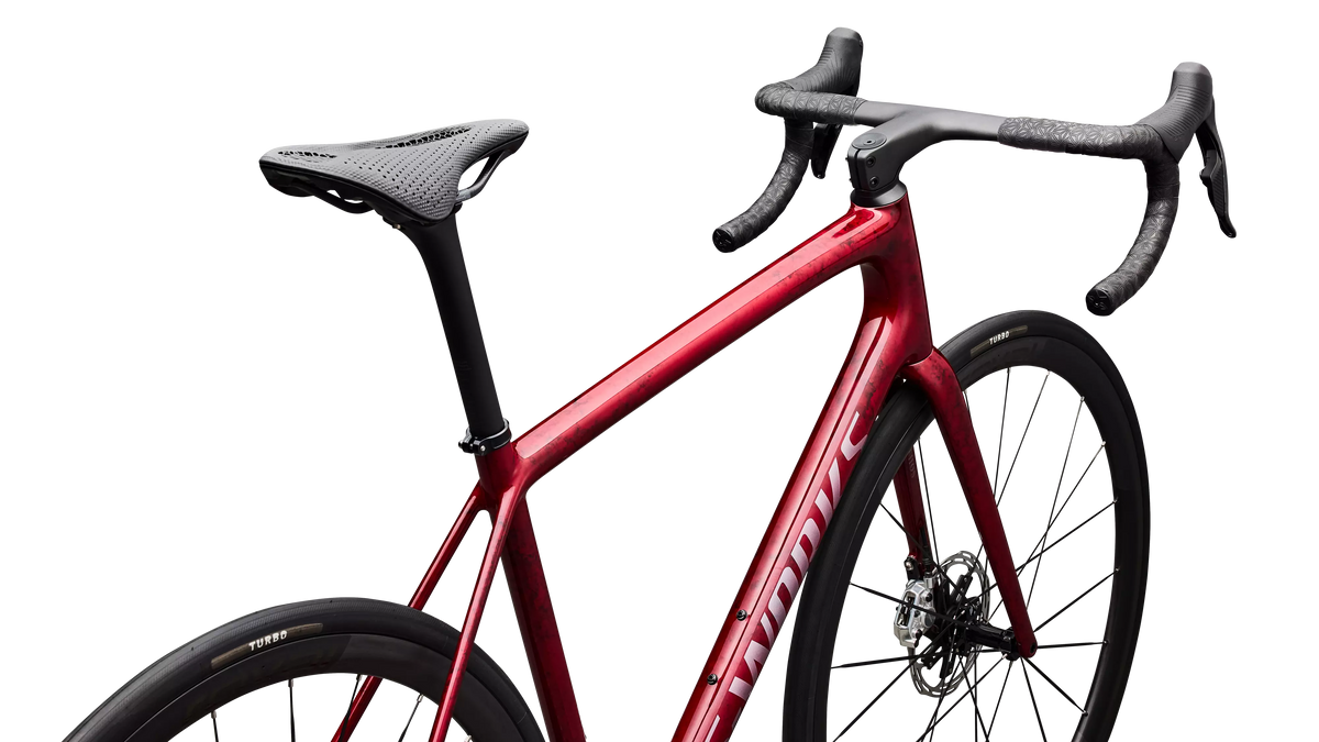 S-Works Aethos 2 - SRAM RED AXS - Sandstone Metallic Base / Red Tint