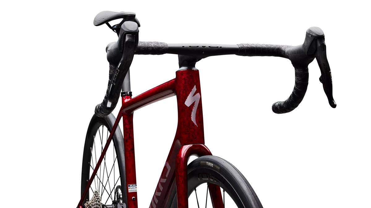 S-Works Aethos 2 - SRAM RED AXS - Sandstone Metallic Base / Red Tint