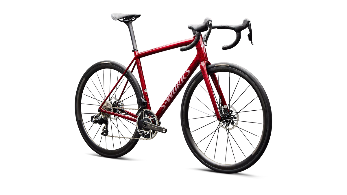 S-Works Aethos 2 - SRAM RED AXS - Sandstone Metallic Base / Red Tint