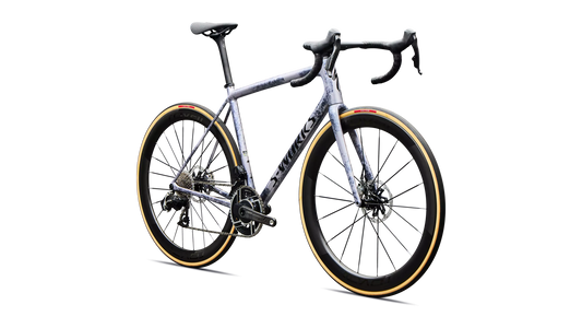 S-Works Aethos 2 - SRAM RED AXS (2027) - Gloss Charcoal Tint / Amethyst Frost / Metallic Obsidian