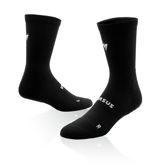 VERSUS Classic Black Active Crew Tab Socks