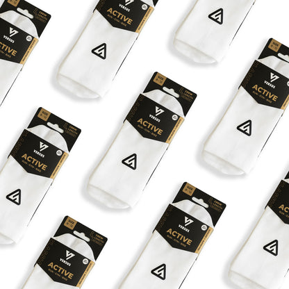 VERSUS Classic White Active Crew Tab Socks