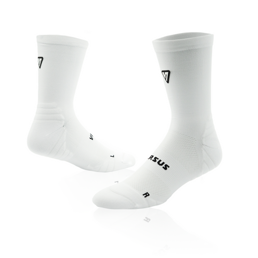 VERSUS Classic White Active Crew Tab Socks